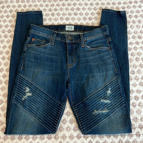 Hudson Brooklyn Moto Super Skinny Jeans Size 26 Walk of Fame - Picture 9 of 17